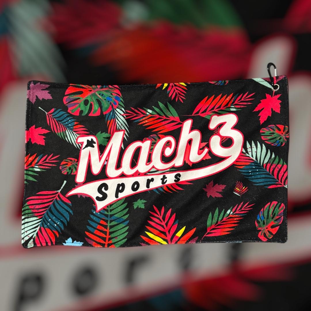 Sweat Towel Black Floral