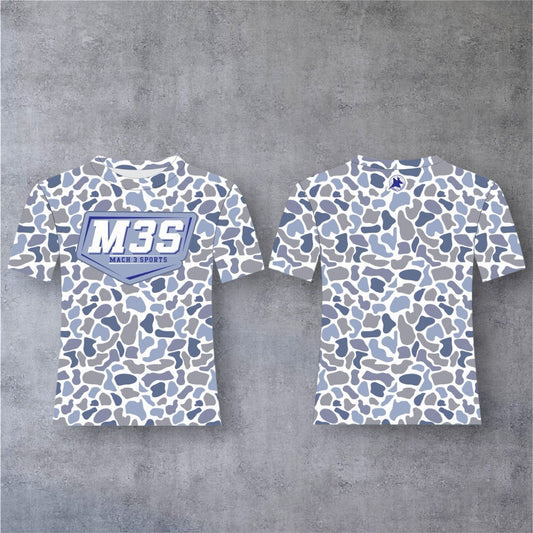 Blue Camo Casual Mesh