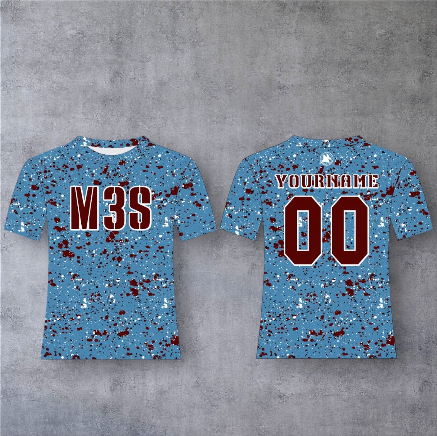 Blue Splatter Casual Mesh