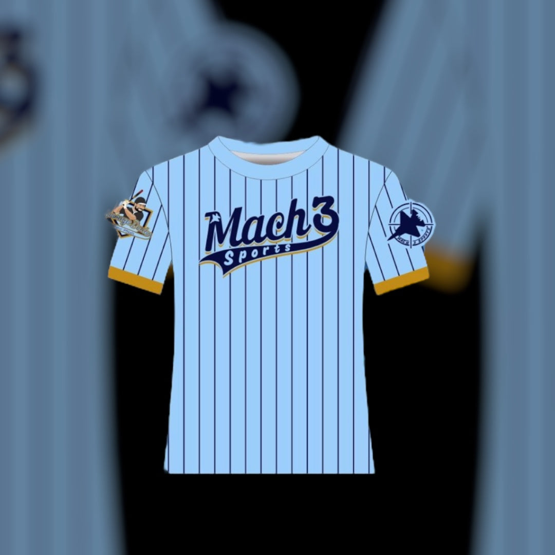 Carolina Blue & Blue Pinstripe Jersey