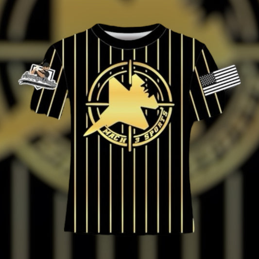 Black & Gold Pinstripe Jersey