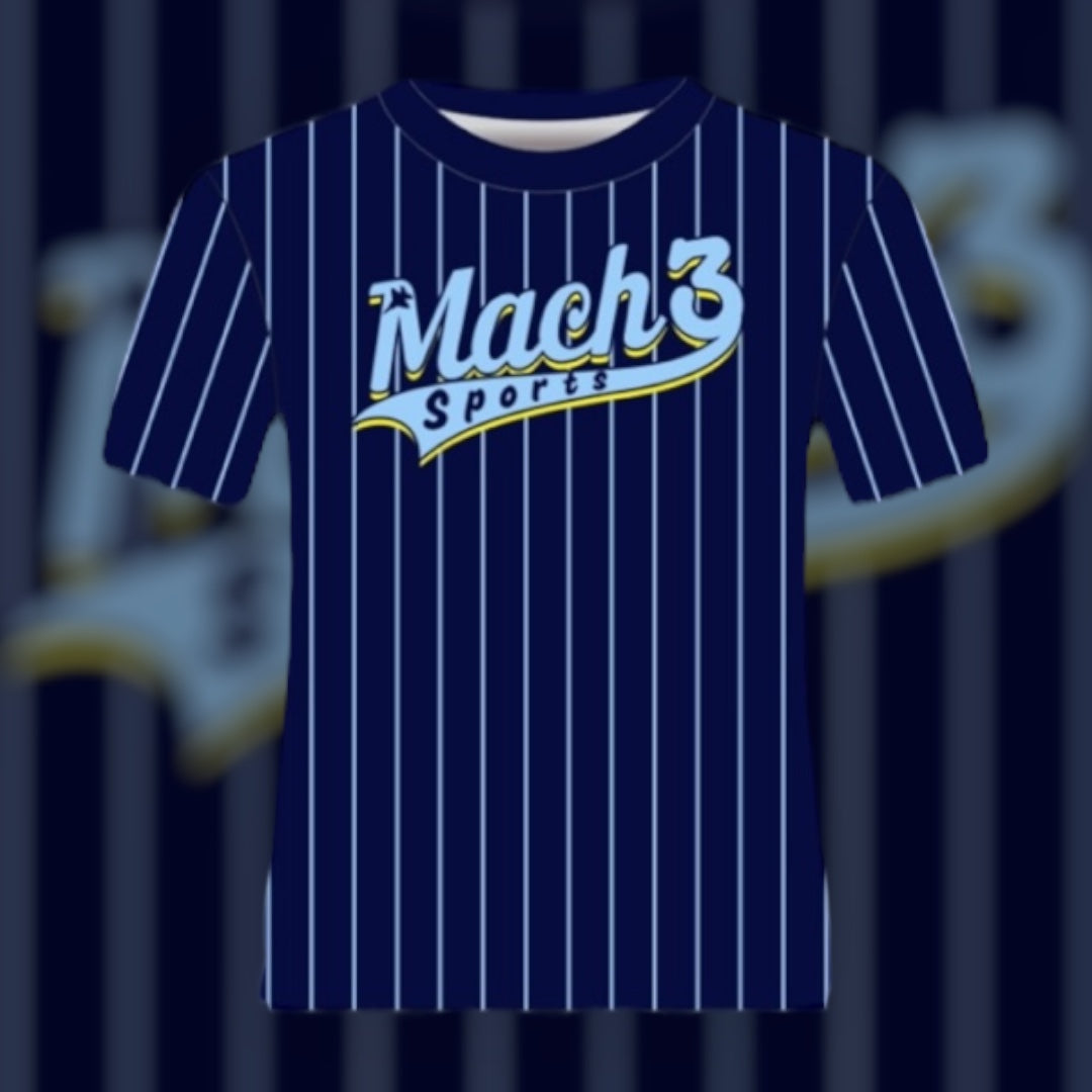 Blue & Blue with Gold Pinstripe Jersey